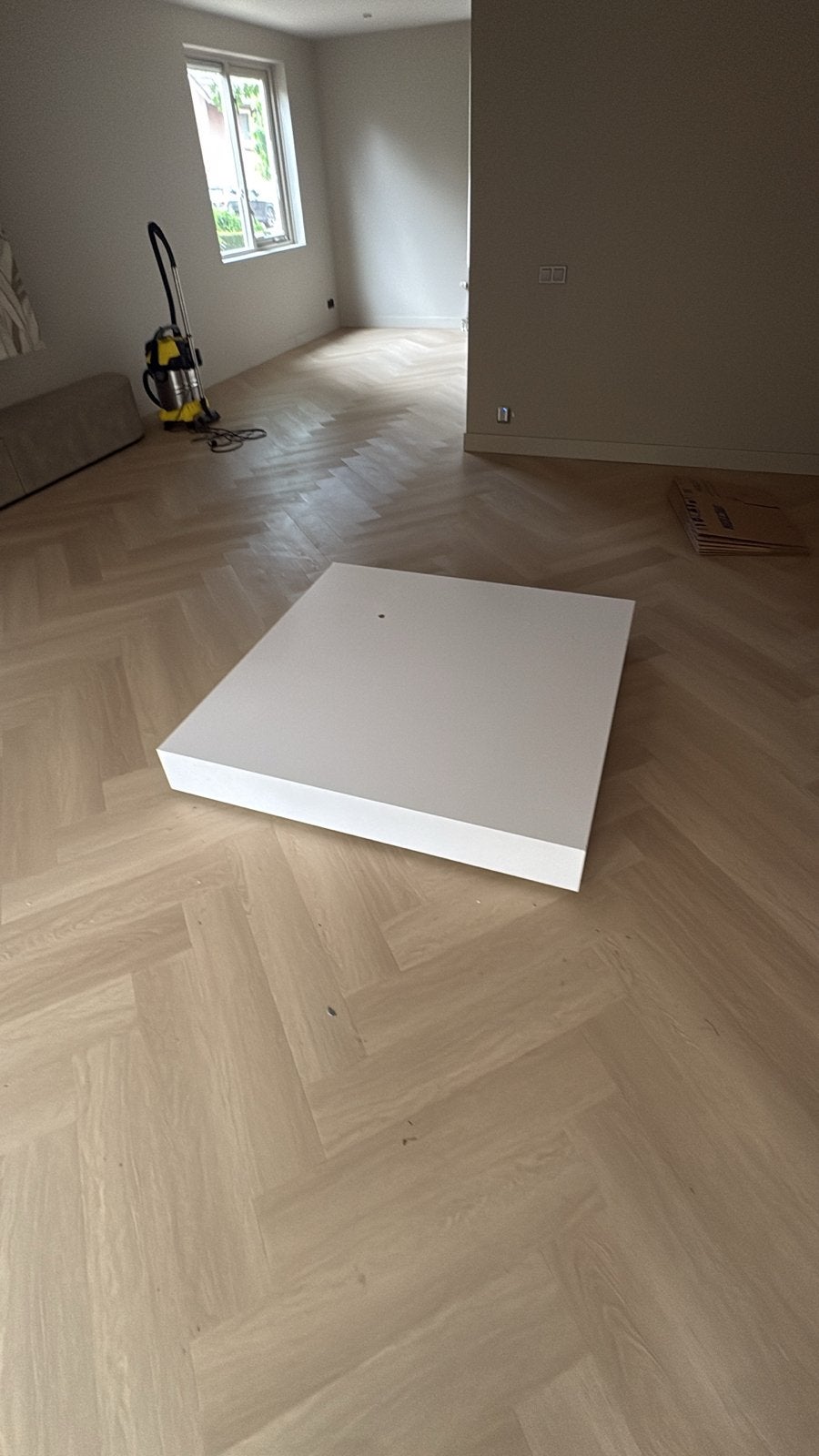 Corian Salon Tafel 120x120 cm - Gratis Afhalen, Ophalen, Overige materialen, Gebruikt, 100 tot 150 cm