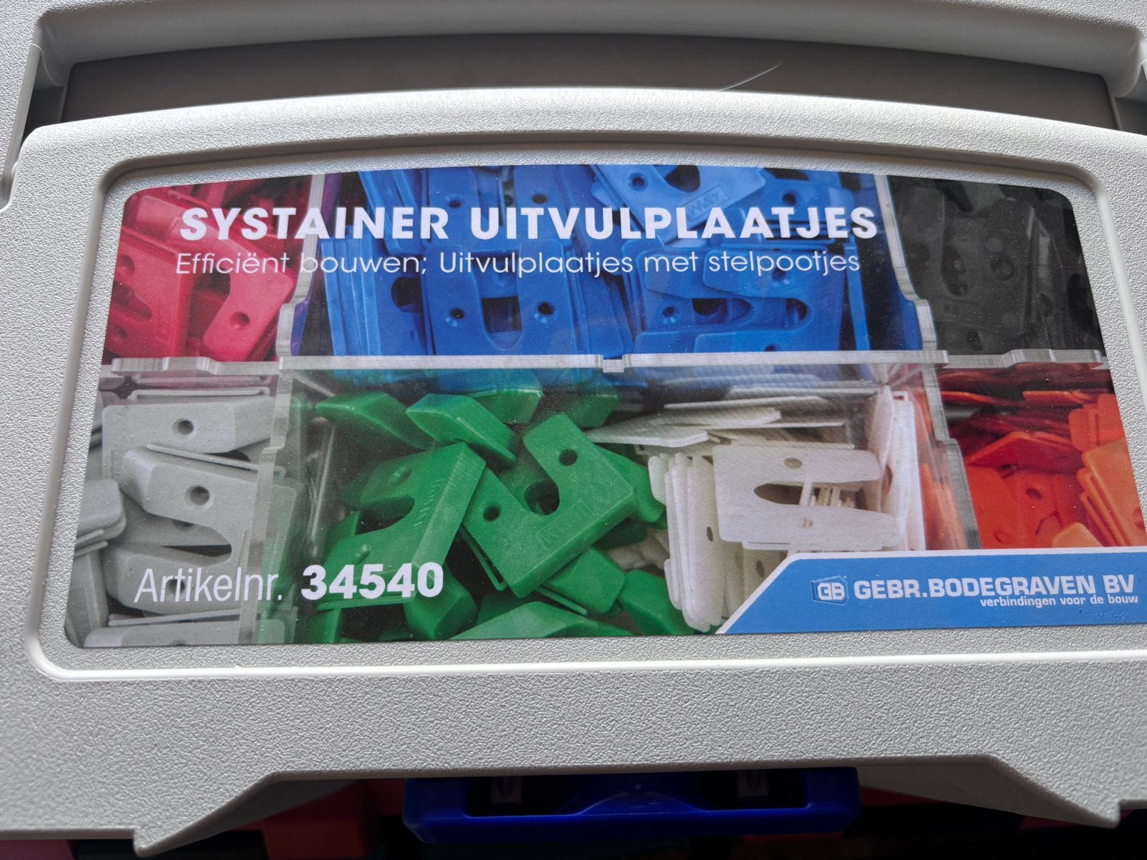 Nieuwe Systainer Uitvulplaatjes met Stelpootjes - Diverse Kl, Doe-het-zelf en Verbouw, Ophalen of Verzenden, Zo goed als nieuw