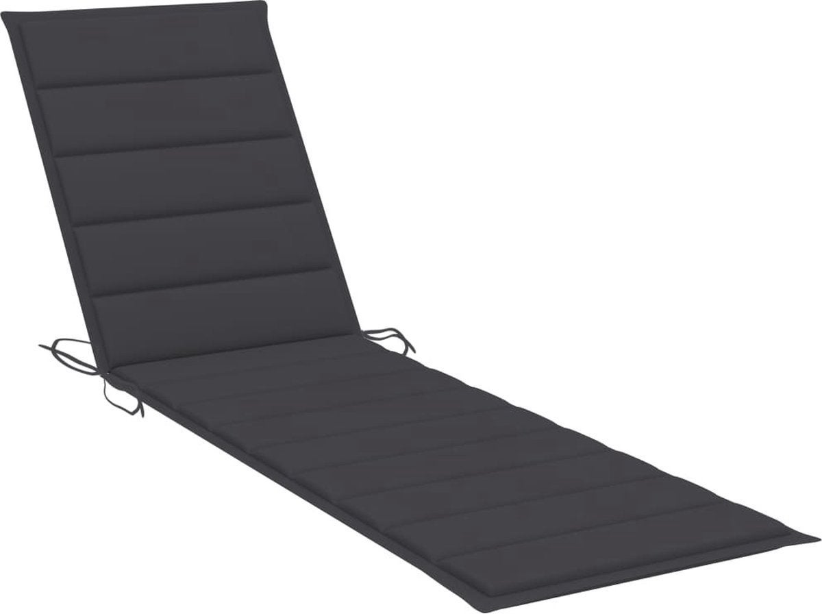 Tuinkussen voor ligstoel - Antraciet - 200x50x3 cm, Ophalen, Nieuw, Overige materialen