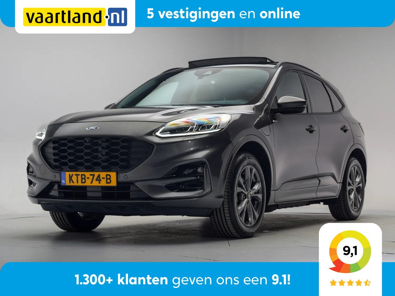 Ford Kuga 2.5 PHEV ST-Line X Aut. [ Panoramadak Adapt.cruise, Auto's, Automaat, 14 kWh, Gebruikt, 4 cilinders