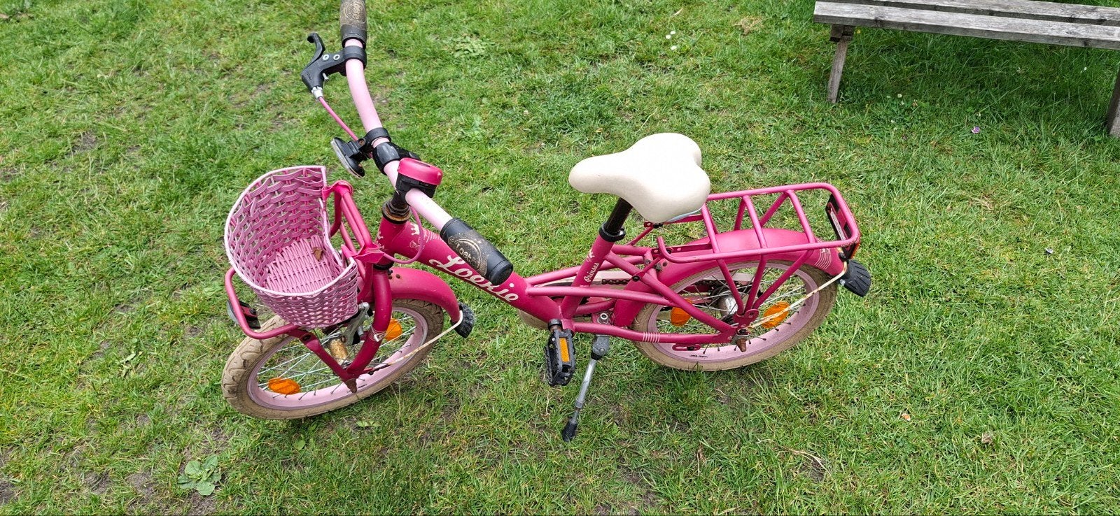 Roze kinderfiets Loekie Princess 16 inch, Fietsen en Brommers, Fietsen | Kinderfietsjes, Ophalen, Gebruikt, Minder dan 16 inch
