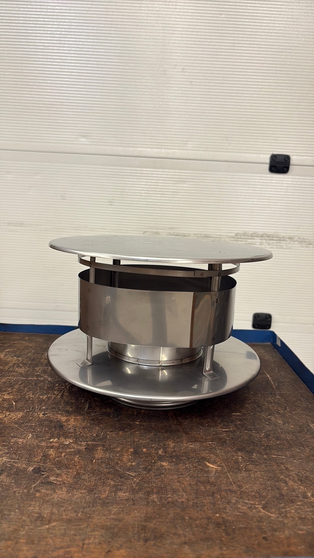 Metaloterm RVS trekkende kap ATK, 130mm enkelwandig, Ophalen of Verzenden, Zo goed als nieuw, Houtkachel