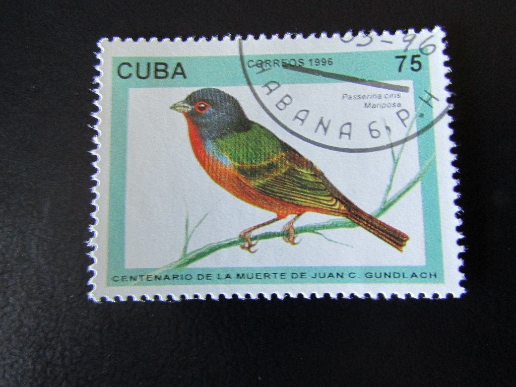 Postzegel Vogel: Purper-Gors uit Cuba, Ophalen of Verzenden, Gestempeld, Dier of Natuur
