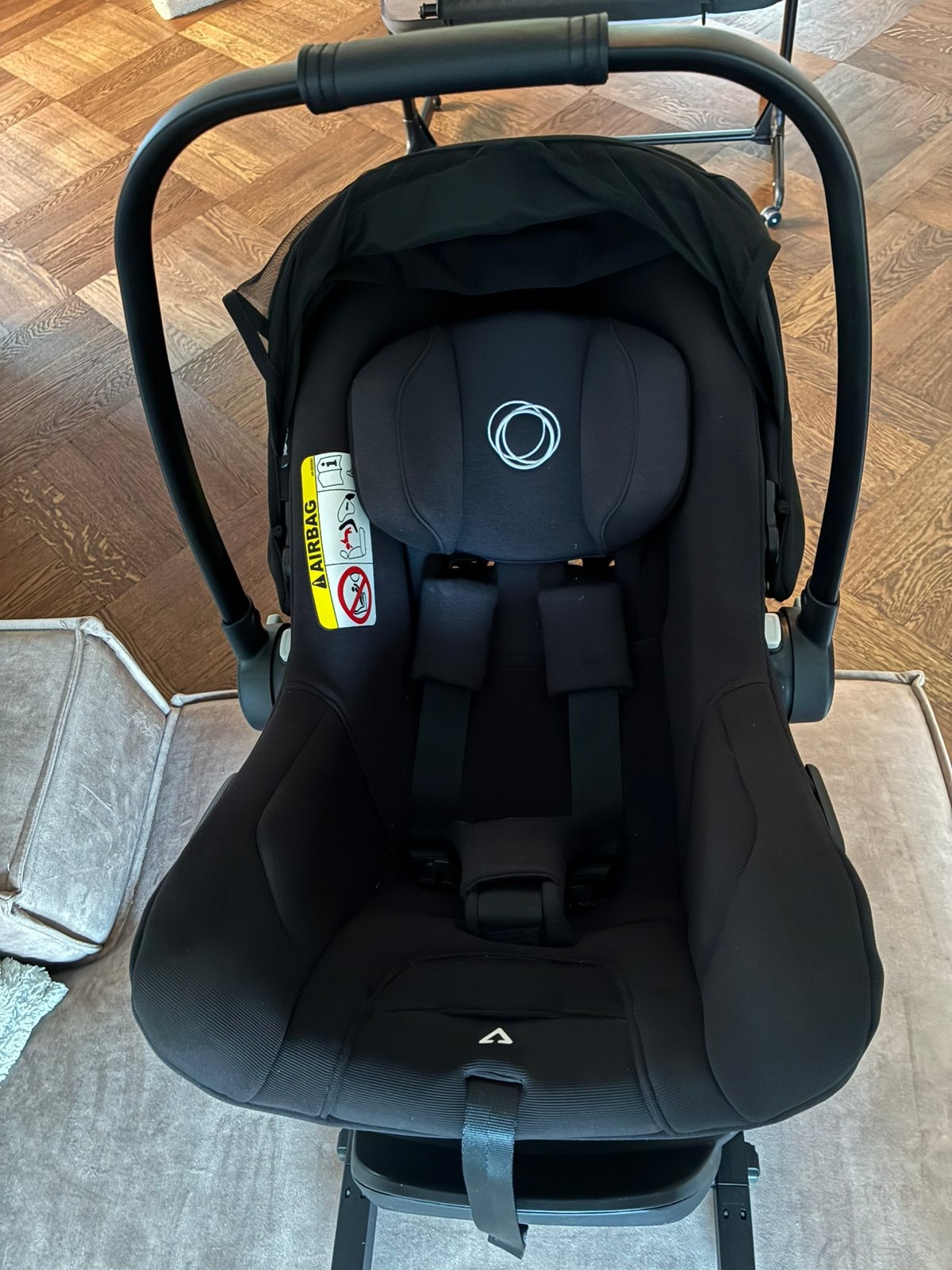 Bugaboo turtle air met 360 base, Zo goed als nieuw, Isofix, 0 t/m 13 kg, Ophalen