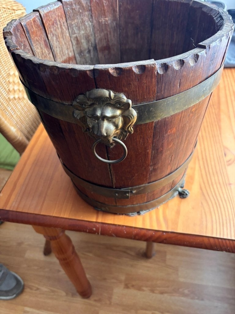 Houten Sier(planten) bak, Ophalen, Gebruikt, Rond, Hout