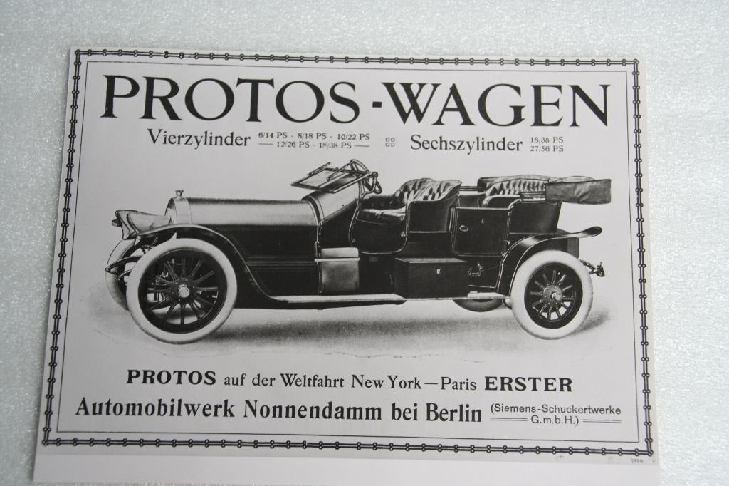 Persfoto Protos 18/38PS Torpedo Doppelphaeton (1910) (2), Ophalen of Verzenden, Nieuw, Overige merken