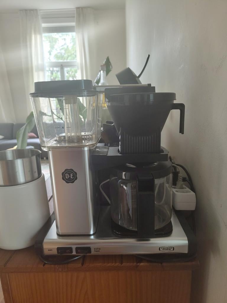 Moccamaster Douwe Egberts RVS koffiezetapparaat, Witgoed en Apparatuur, Koffiezetapparaten, Ophalen, 10 kopjes of meer, Koffiemachine