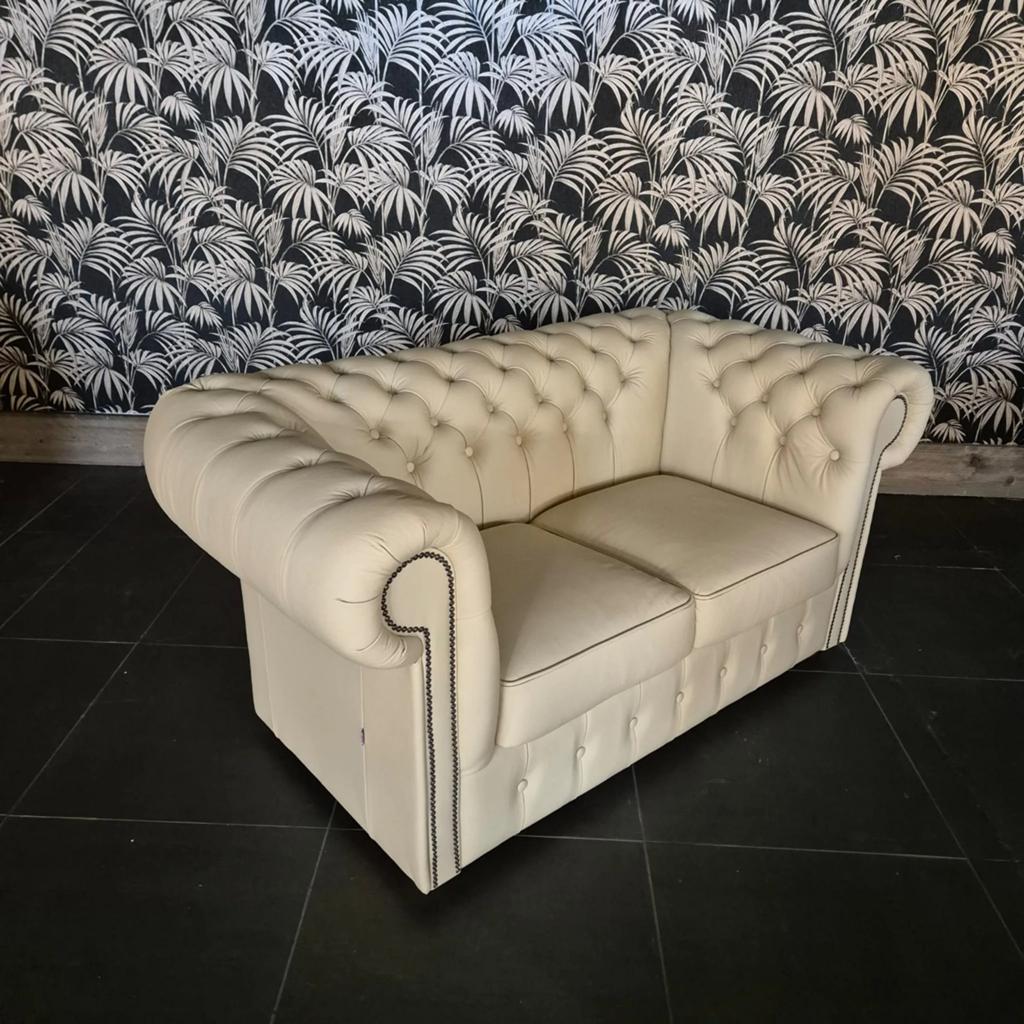 Nieuw Van Leder, Huis en Inrichting, Banken | Sofa's en Chaises Longues, Ophalen of Verzenden, Zo goed als nieuw, 75 tot 100 cm