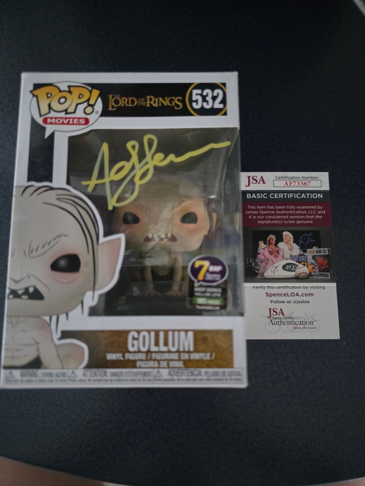 Funko Pop! Lord of the Rings Gollum gesigneerd JSA, Ophalen of Verzenden, Zo goed als nieuw