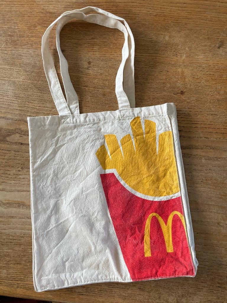 Mc Donalds tote tas tasje (≈ 33x29x9cm) 100% katoen, Ophalen of Verzenden, Gebruikt, Gebruiksvoorwerp