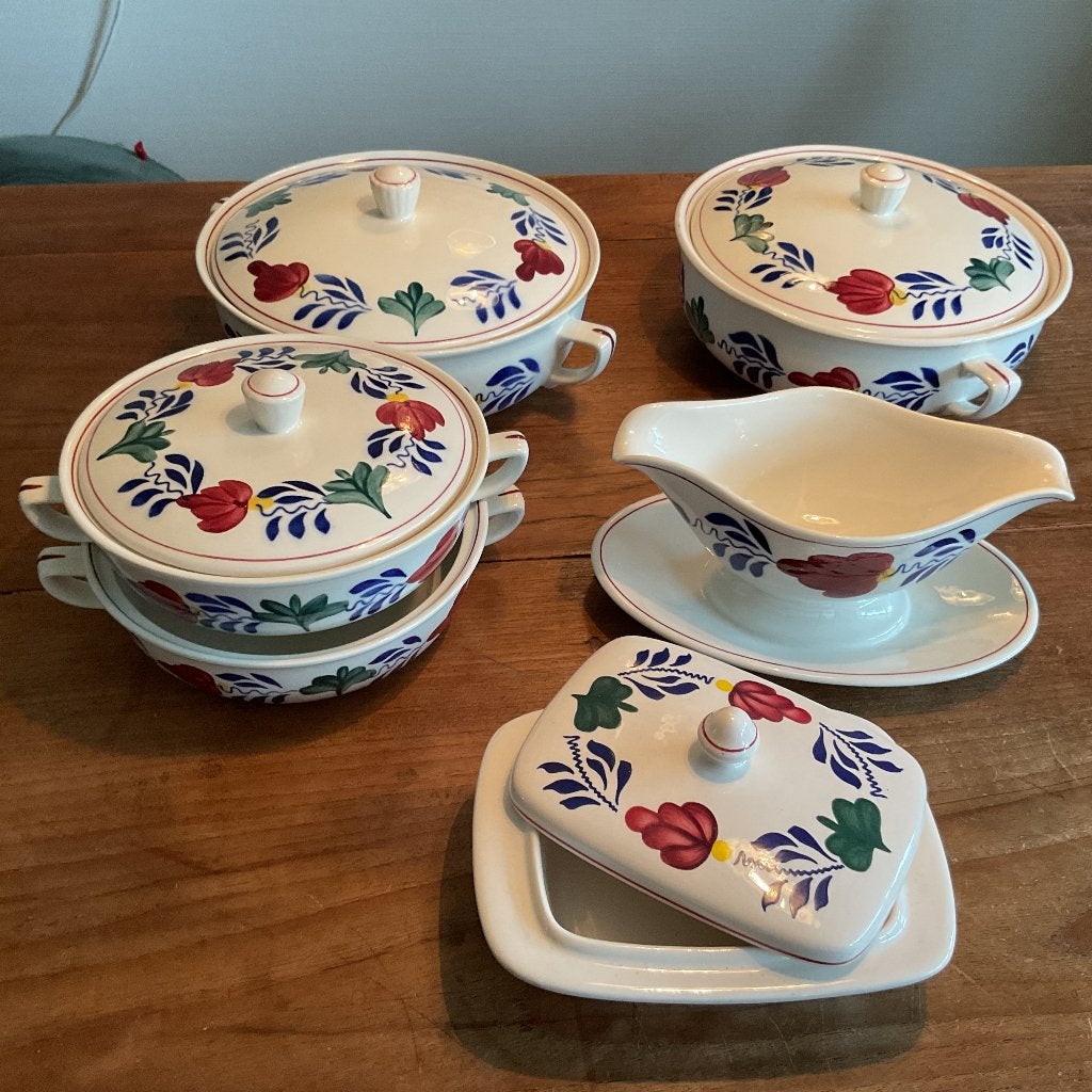 Boerenbont servies, gebruikt, Huis en Inrichting, Ophalen, Gebruikt, Royal Boch, Aardewerk