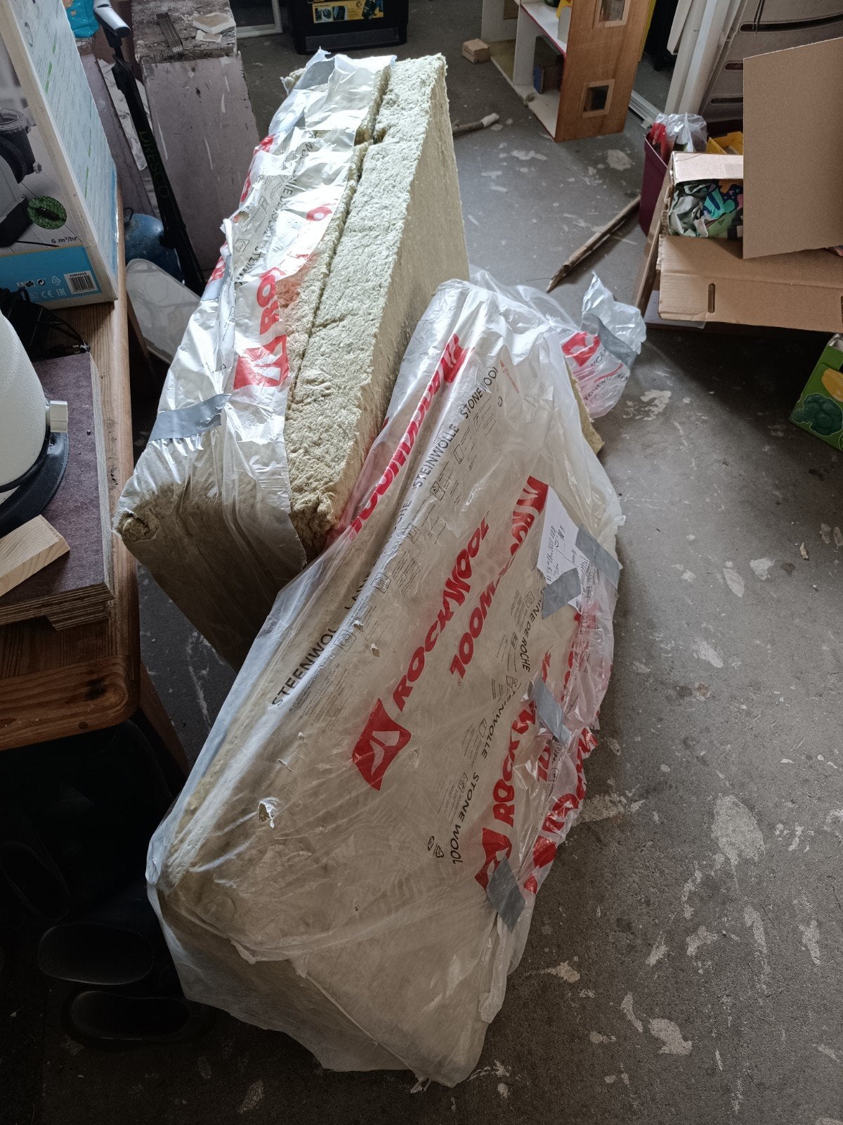 Rockwool isolatieplaten 9 cm en 4,5 cm, Ophalen, Gebruikt, Vloerisolatie, Steenwol