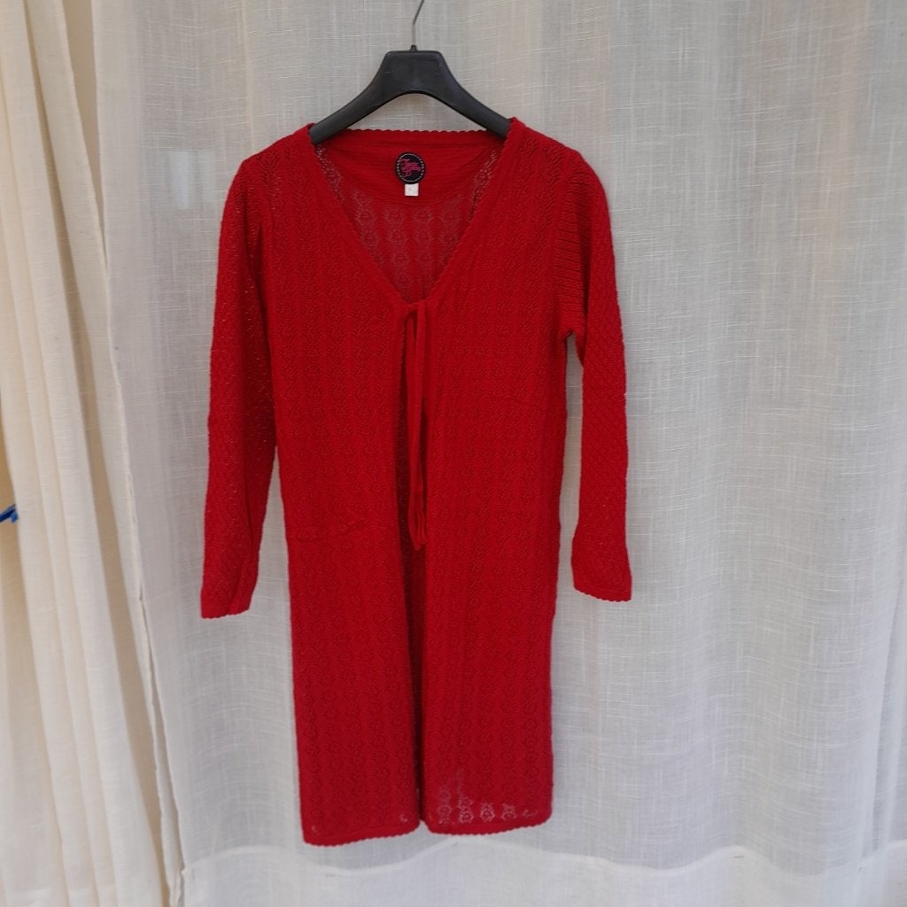 Tante Betsy lang gebreid vest nieuw rood L, Tante Betsy, Maat 42/44 (L), Nieuw, Ophalen of Verzenden