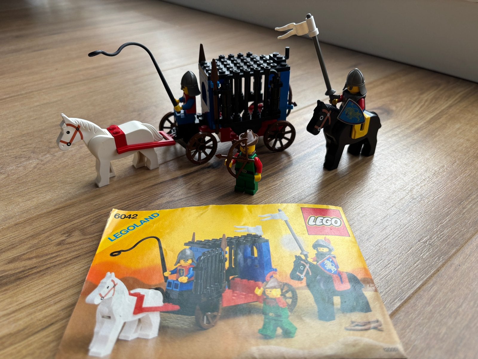LEGO Castle 6042 - Koets met paard/ridders incl. handleiding, Gebruikt, Lego, Ophalen of Verzenden, Castle