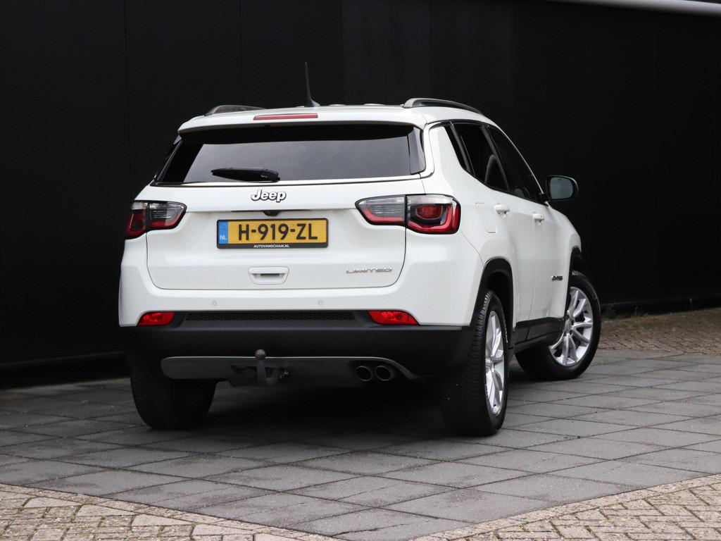 Jeep Compass 1.3T Limited | TREKHAAK | CAMERA | HALF LEDER |, Voorwielaandrijving, 4 cilinders, Leder en Stof, Wit