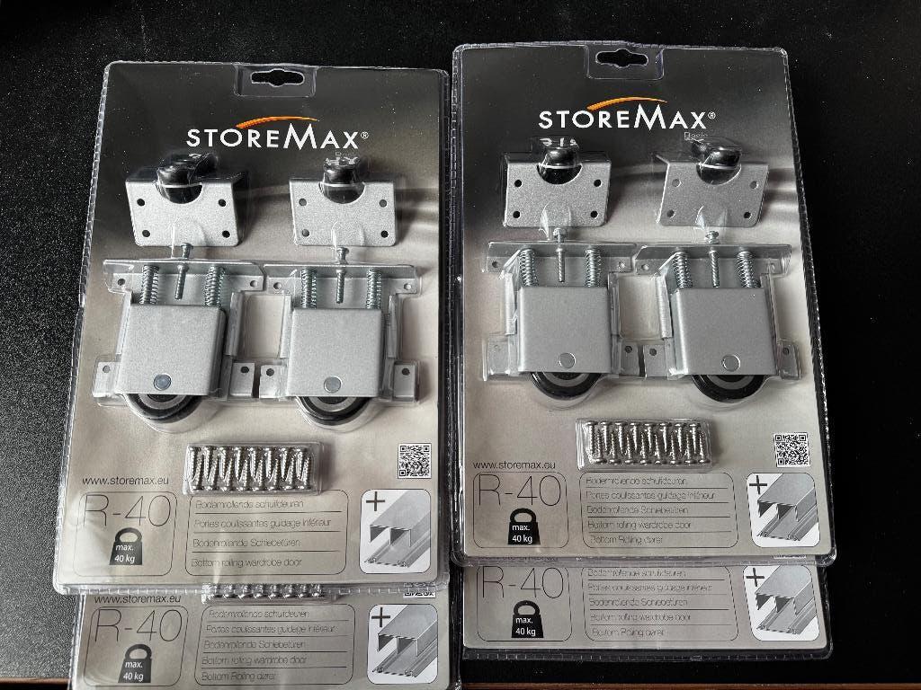 Storemax R-40 wielenset schuifdeur 4x, Doe-het-zelf en Verbouw, Hang- en Sluitwerk, Ophalen of Verzenden, Nieuw, IJzer, Overige typen