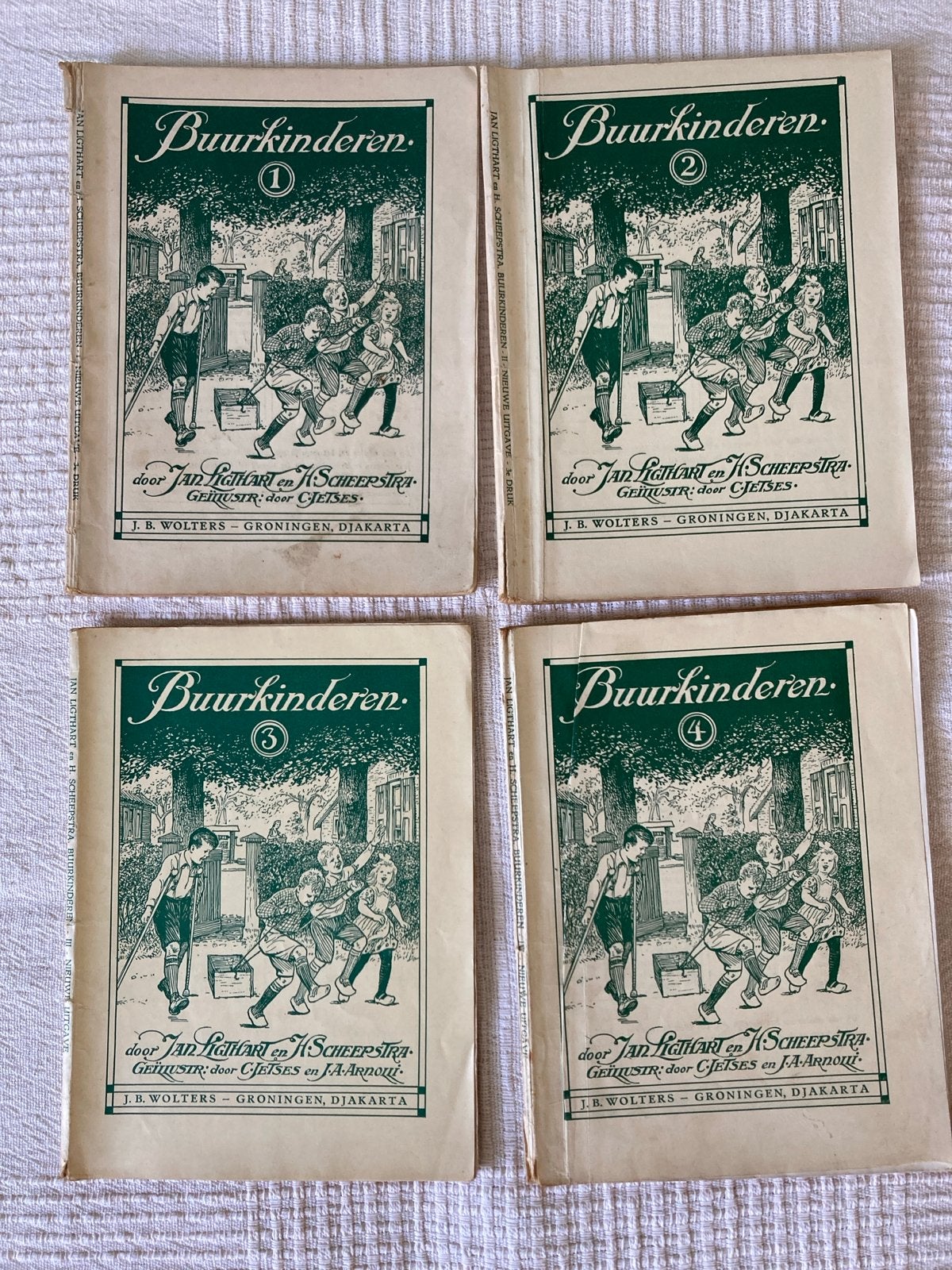 Buurkinderen (1-4) door Jan Hanhart en H. Scheepstra, Ophalen of Verzenden, Gelezen, Nederland