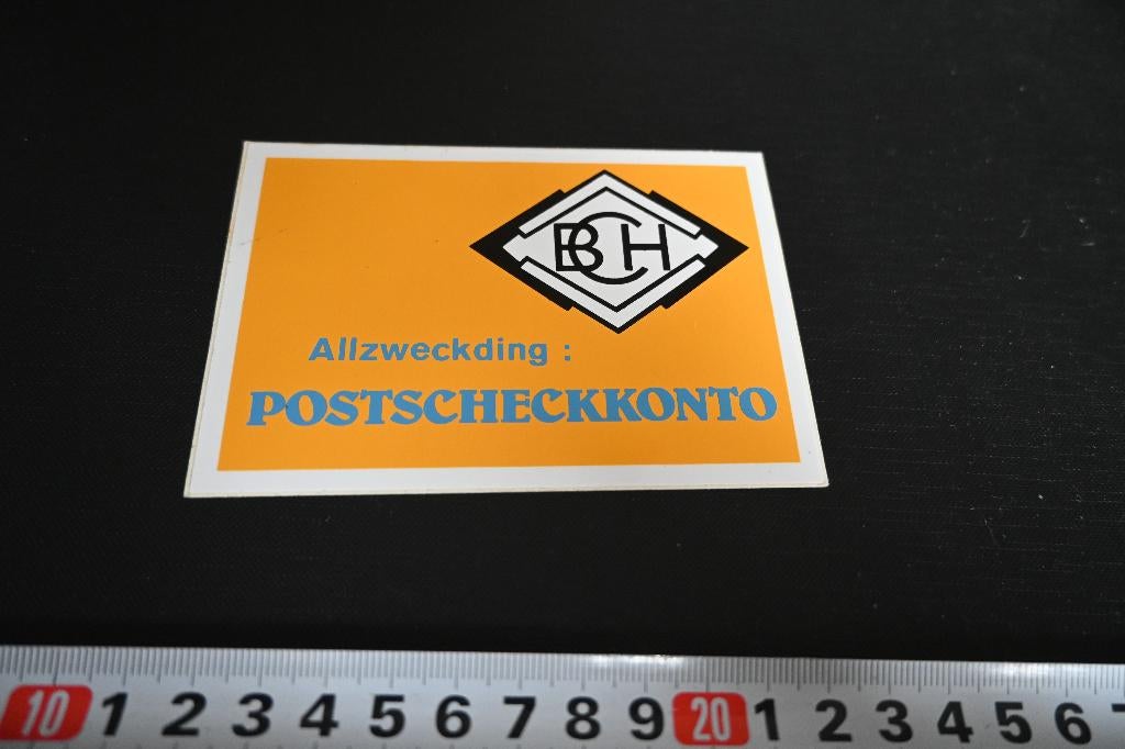 sticker Allzweckding: Postscheckkontonto, Ophalen, Zo goed als nieuw