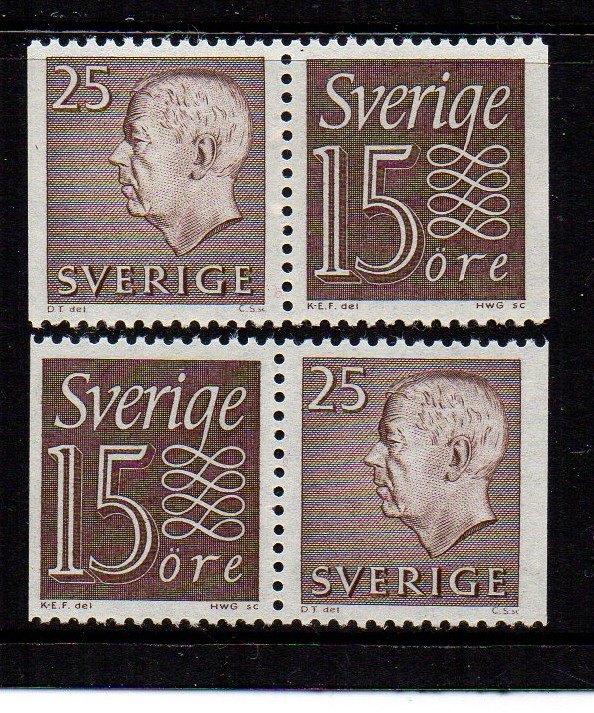 Zweden Facit 420 Gustav VI Adolf Typ III. Combinatie., Ophalen of Verzenden, Zweden, Postfris