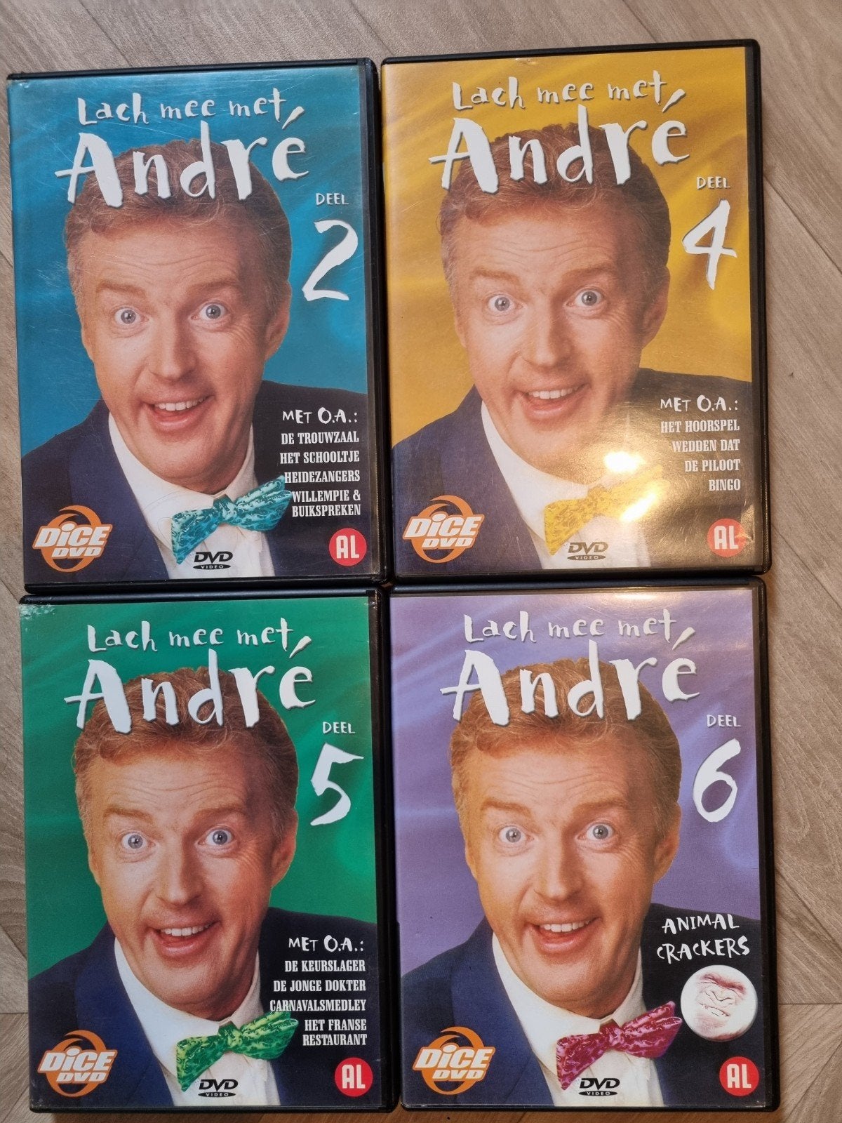 4 dvd fims andre van duin, Overige artiesten, Gebruikt, Alle leeftijden, Tv-programma of Sketches
