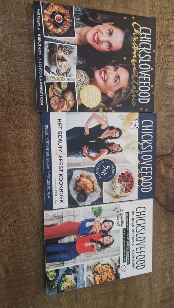 Chickslovefood Kookboeken Set: Kerst, Feest & Gezond, Boeken, Kookboeken, Gelezen, Hoofdgerechten, Chickslovefood, Ophalen of Verzenden