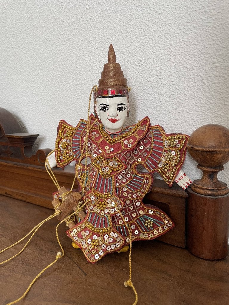 Burmese marionet, Overige herkomsten, Ophalen of Verzenden, Handgemaakt, Hout