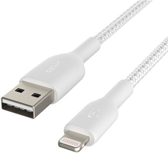 Belkin Braided Lightning naar USB kabel 1 meter (Kabel), Nieuw, Ophalen of Verzenden, Belkin, Info@Belkin.nl