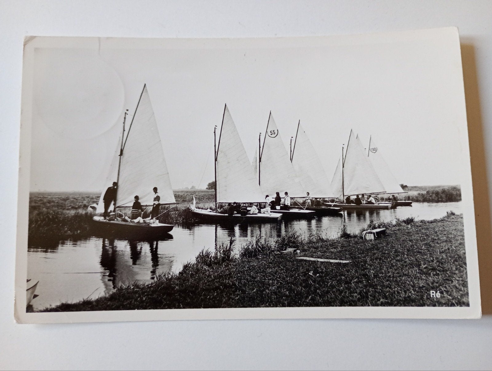 Smalle Ee bij Drachten Botenverhuur 1968, Ophalen of Verzenden, 1960 tot 1980, Gelopen, Friesland