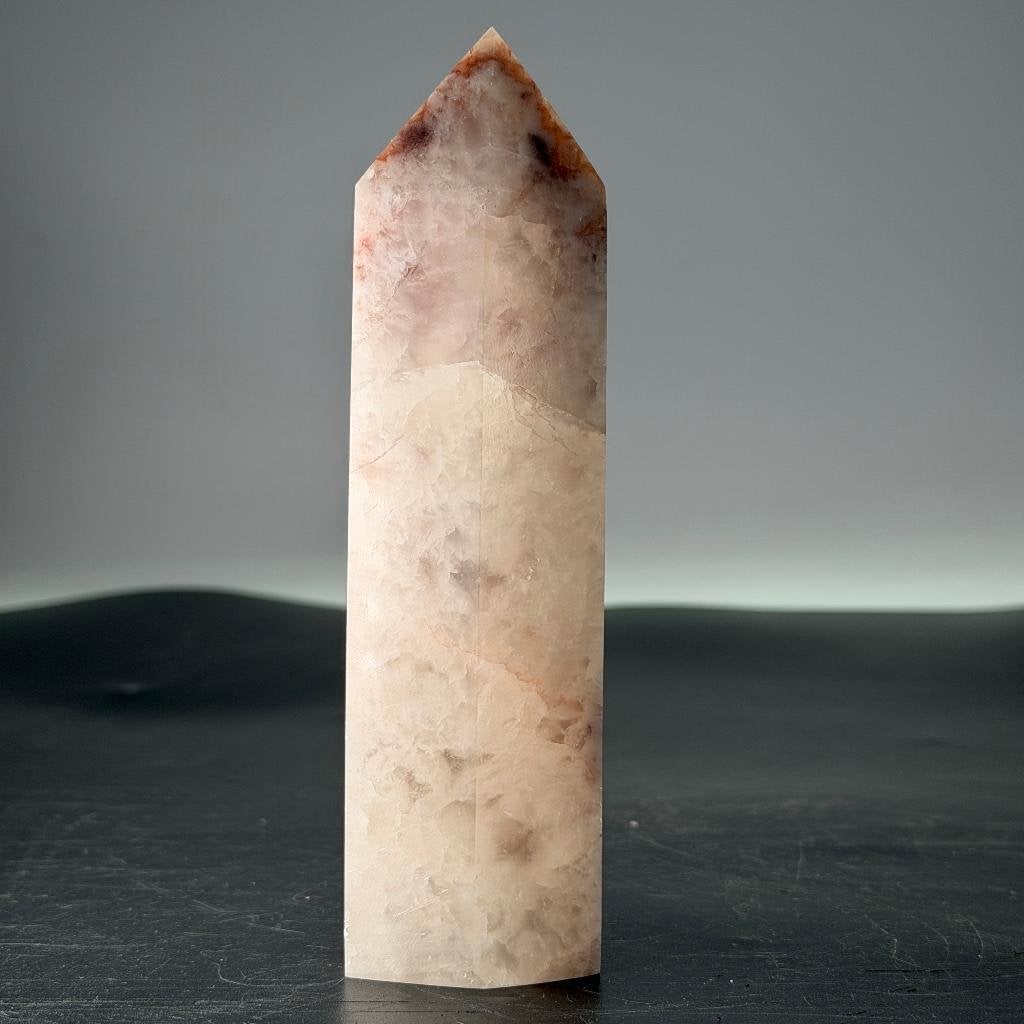 Oranje Calciet toren 15 cm, Ophalen of Verzenden, Mineraal