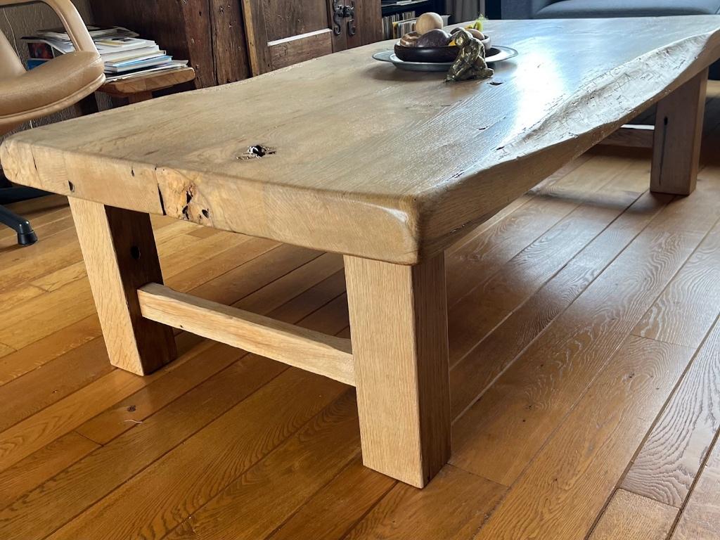 Unieke eiken salontafel, Ophalen, Gebruikt, Eikenhout, 50 tot 100 cm