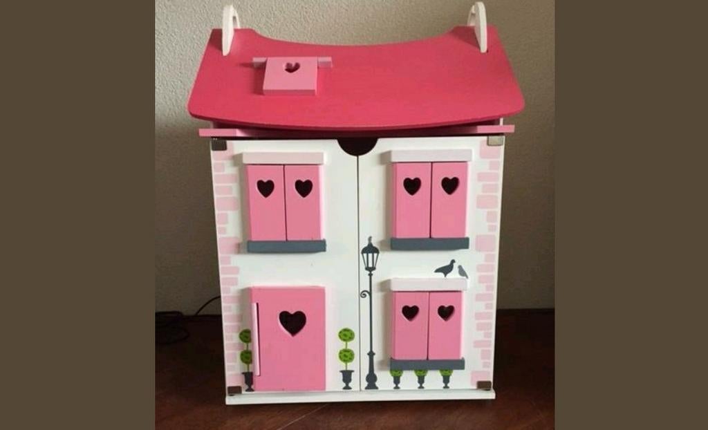 Janod poppenhuis met poppetjes en meubels, Kinderen en Baby's, Speelgoed | Poppenhuizen, Ophalen, Poppenhuis