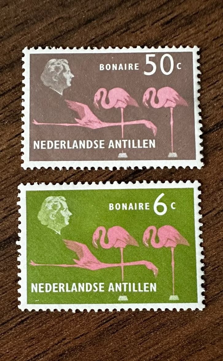 Nederlandse Antillen 1958 Vogels (Flamingo's) Ongebruikt, Postzegels en Munten, Ophalen of Verzenden