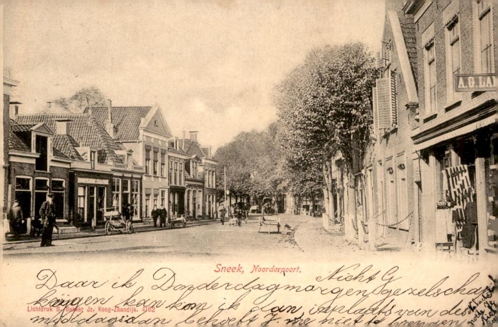 Sneek Noorderpoort # 241, Verzenden, Voor 1920, Gelopen, Friesland