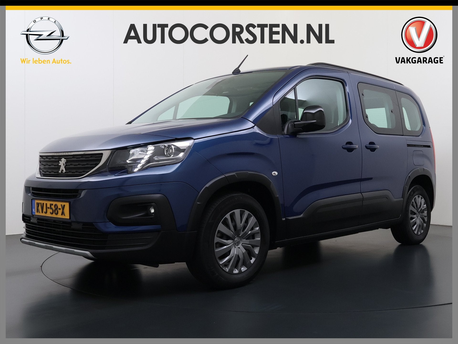 Peugeot e-Rifter EV Allure Pack SOH 97% 50kWh 2X Schuifdeur, Auto's, Dealer onderhouden, Gebruikt, Blauw, Te koop