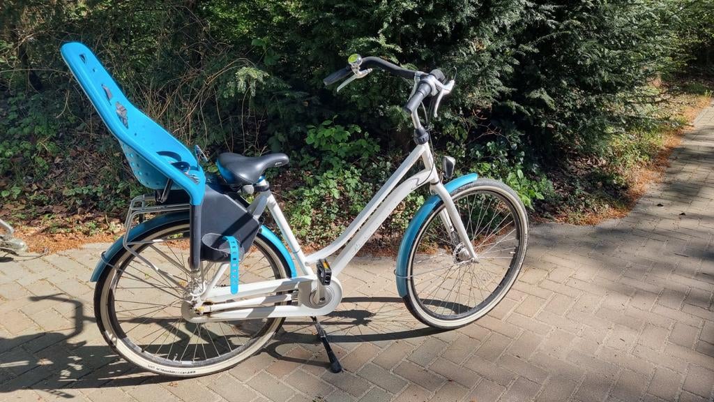 Cortina roots moederfiets met yepp achterzitje wit / blauw, Ophalen, 1 zitje, Overige merken