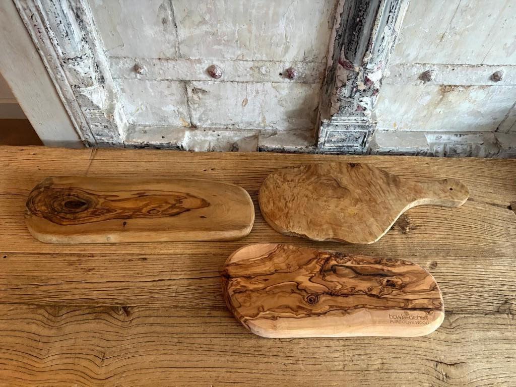 Bowls and Dishes Olijfhouten plank tapasplank serveerplank, Ophalen of Verzenden