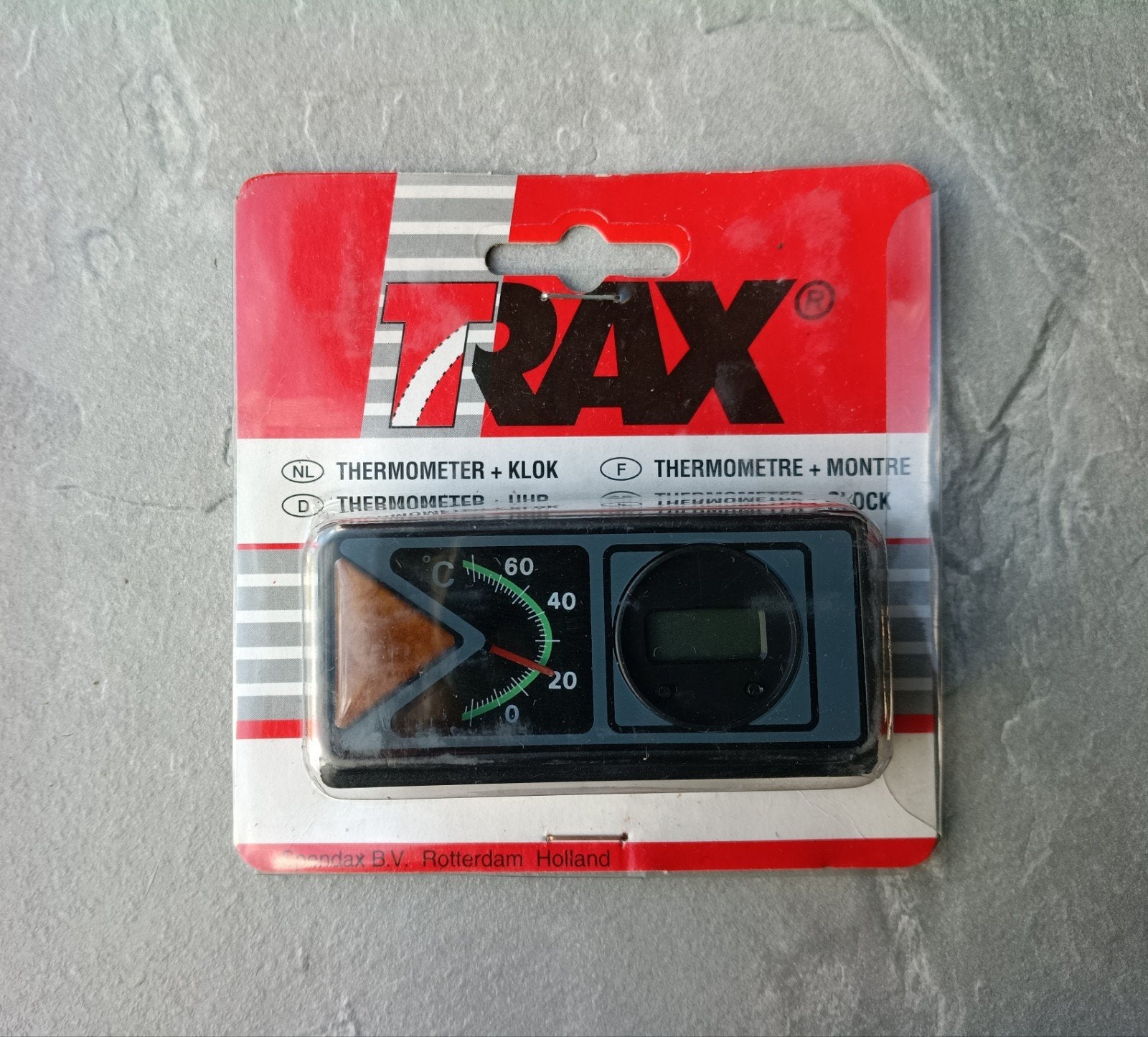 NOS. Vintage TRAX Auto-Thermometer + Klok, '70 / '80, Ophalen of Verzenden, Nieuw, Ford