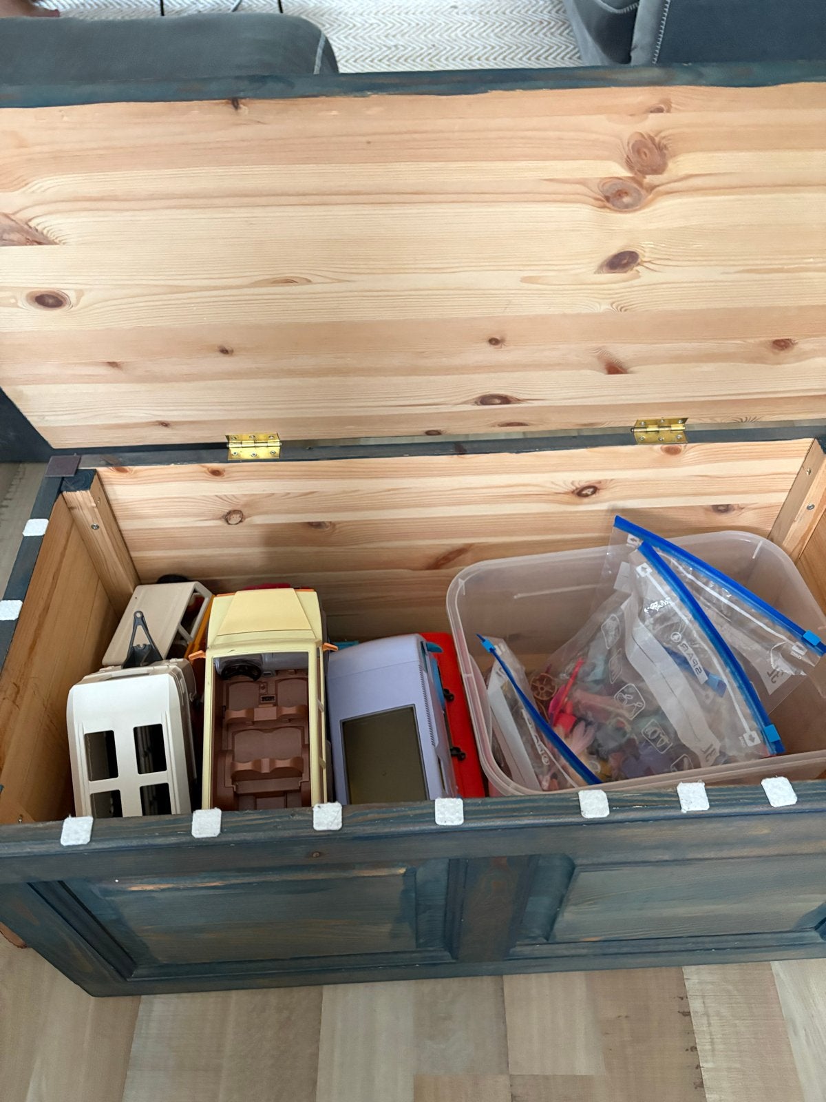 Houten speelgoedkist - 43,5x80x39 cm, Ophalen, Minder dan 50 cm, Gebruikt, 50 tot 100 cm