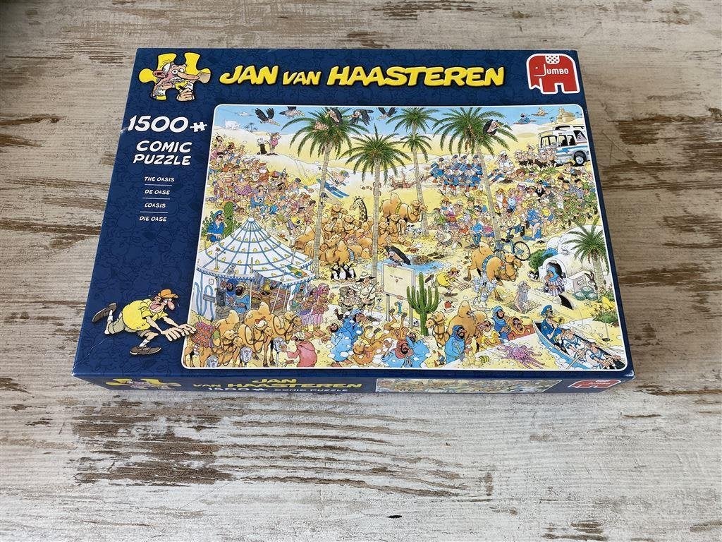 Jan van Haasteren - de oase 1500 stuks puzzel [s285], Verzenden, 500 t/m 1500 stukjes, Zo goed als nieuw