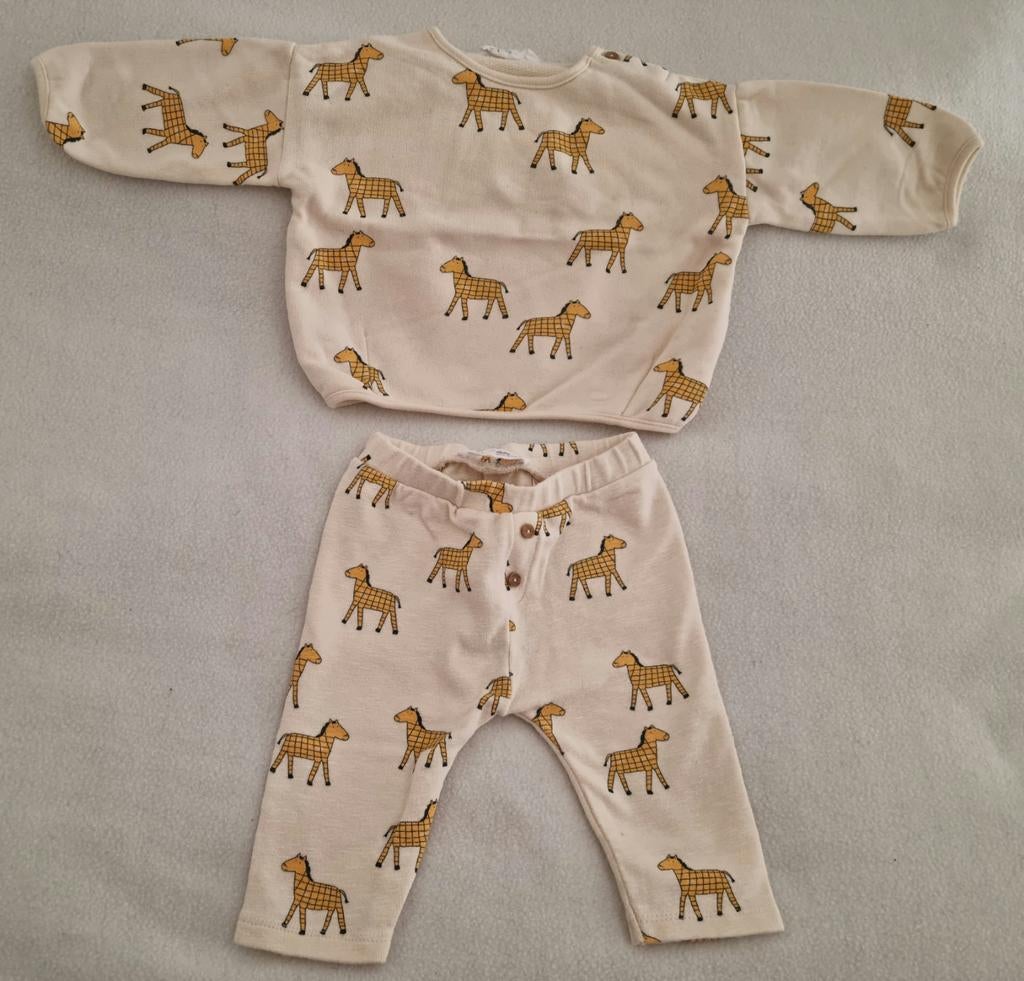 Zara giraf huispak baby kleding maat 68 dieren setje set, Zo goed als nieuw, Verzenden, Jongetje of Meisje, Zara