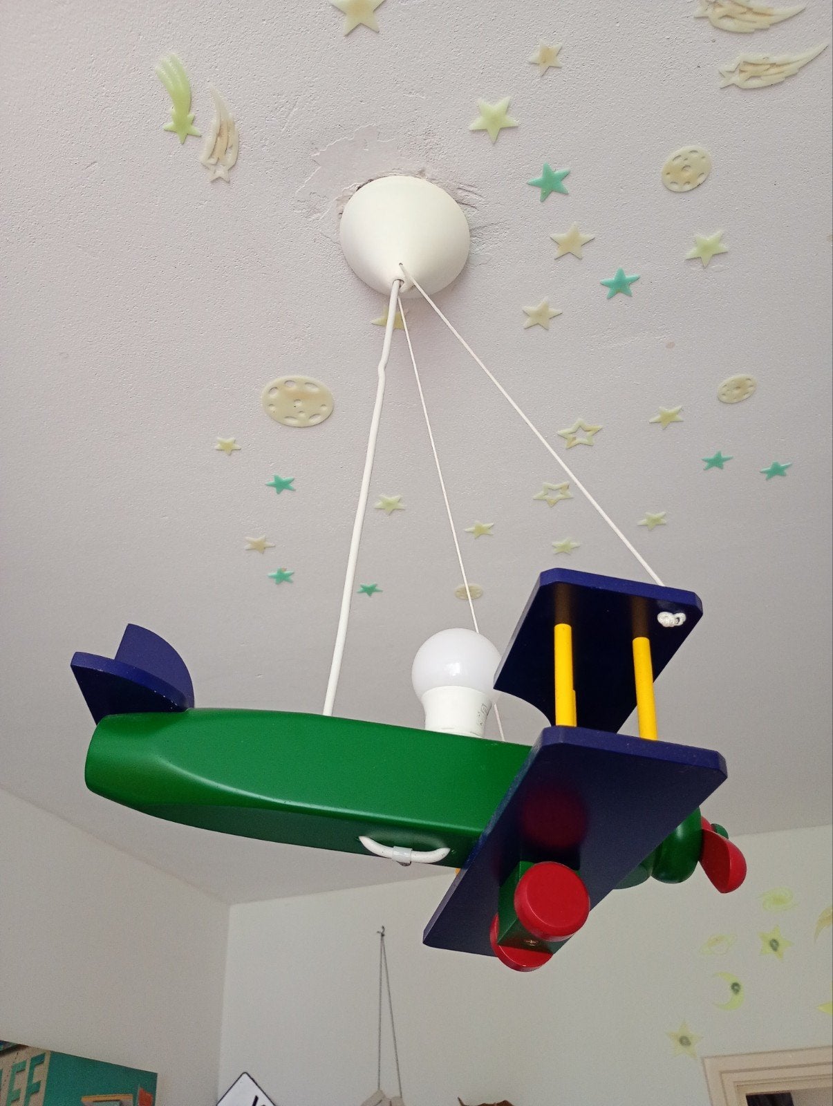 Vliegtuig lamp voor kinderkamer, Kinderen en Baby's, Kinderkamer | Inrichting en Decoratie, Ophalen of Verzenden