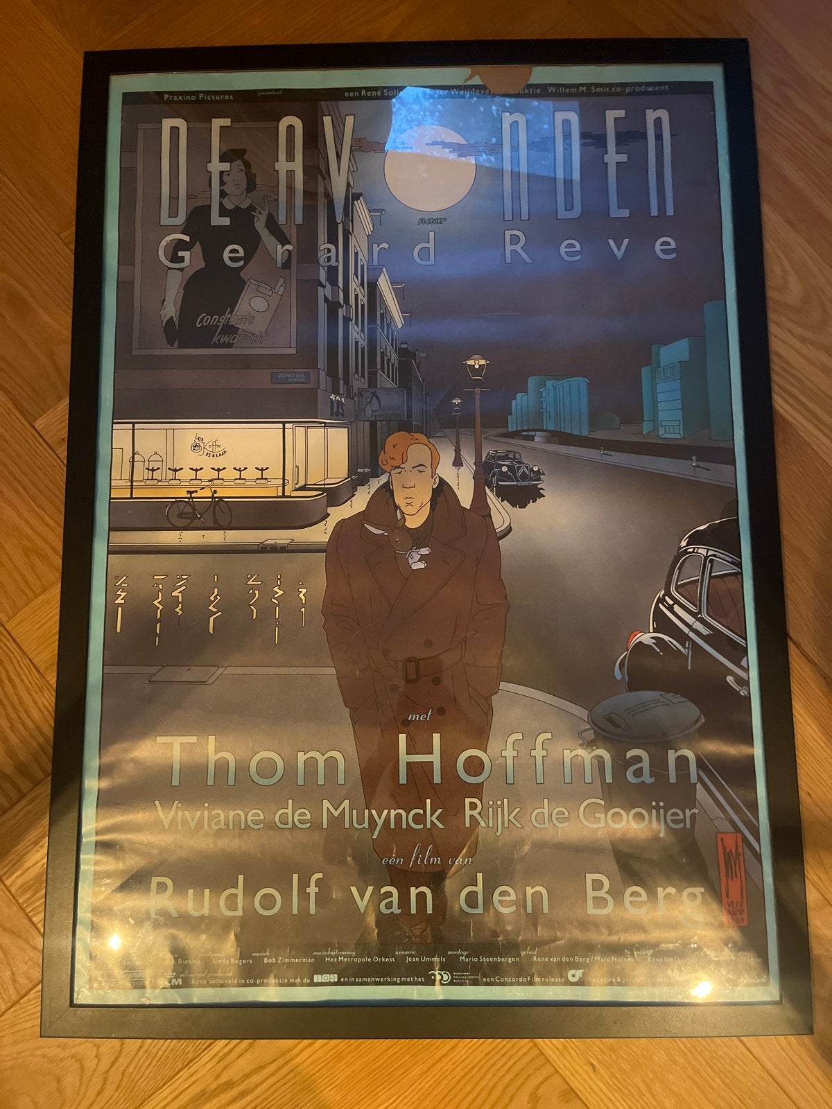 De Avonden - Gerard Reve Filmposter (ingelijst), Met lijst, Ophalen of Verzenden, A1 t/m A3, Film en Tv