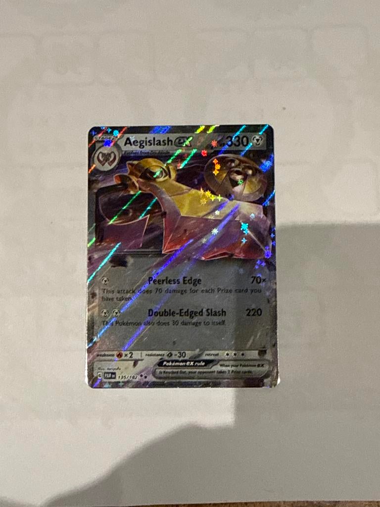 Aegislash ex Pokémon kaart, Ophalen of Verzenden, Zo goed als nieuw, Losse kaart, Foil