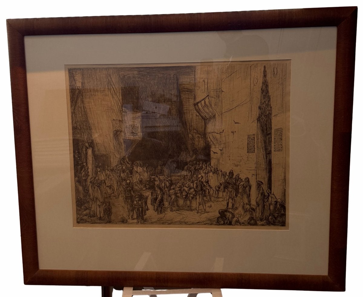 Marius Bauer - Straat in Constantinopel (1893), Antiek en Kunst, Ophalen of Verzenden