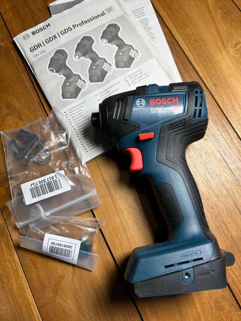 Bosch GDR 18V-200 Accu Slagmoersleutel - nieuw, Doe-het-zelf en Verbouw, Gereedschap | Boormachines, 600 watt of meer, Variabele snelheid