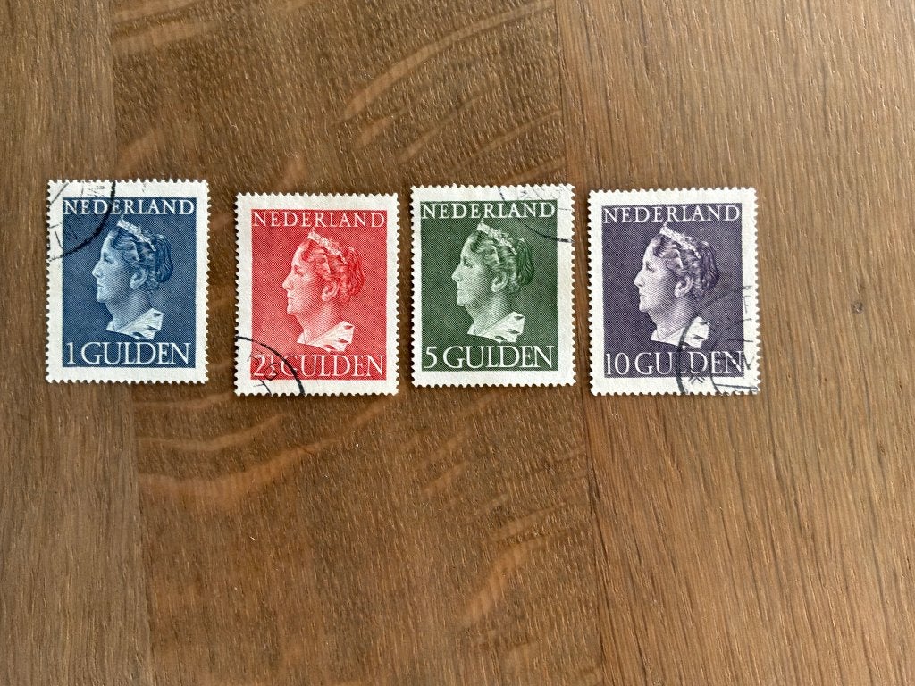 Nederland NVPH 346 t/m 349 gestempeld, Postzegels en Munten, Postzegels | Nederland, Ophalen of Verzenden, Gestempeld