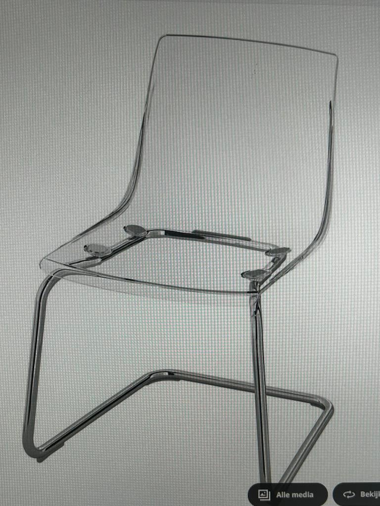 Tafel met 6 stoelen, Ophalen, Zo goed als nieuw, Wit, Kunststof