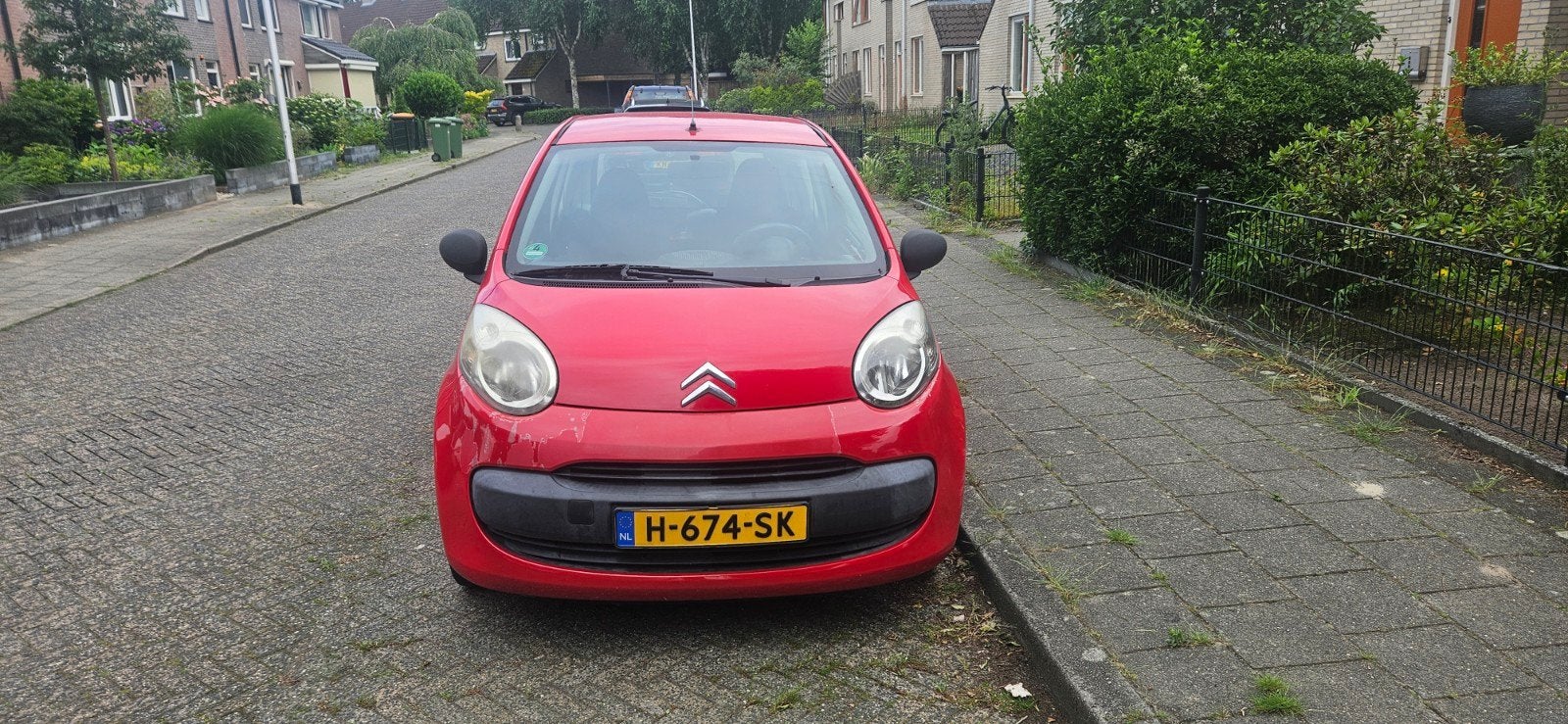 Citroën C1 1.0 3-DRS 2007 Rood nieuwe apk tot 19-7-2027, Auto's, Voorwielaandrijving, Stof, 4 stoelen, C1