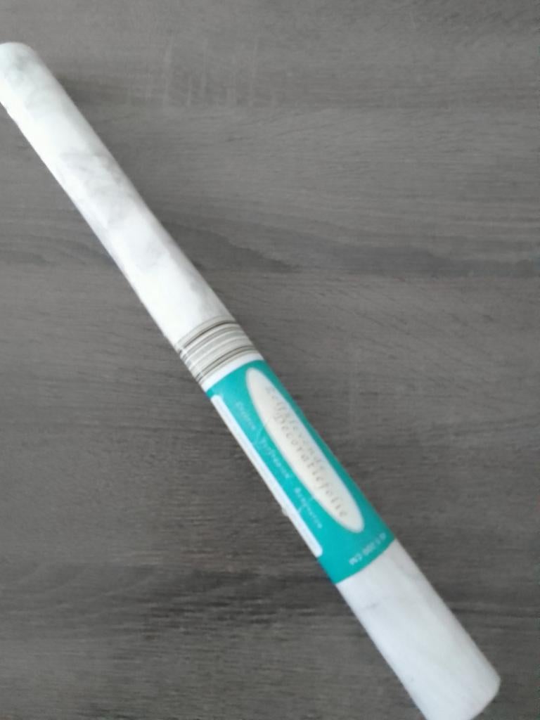 Plakplastic / Decoratiefolie - Marmerlook, Huis en Inrichting, Ophalen, Minder dan 10 m², Grijs, Marmerlook