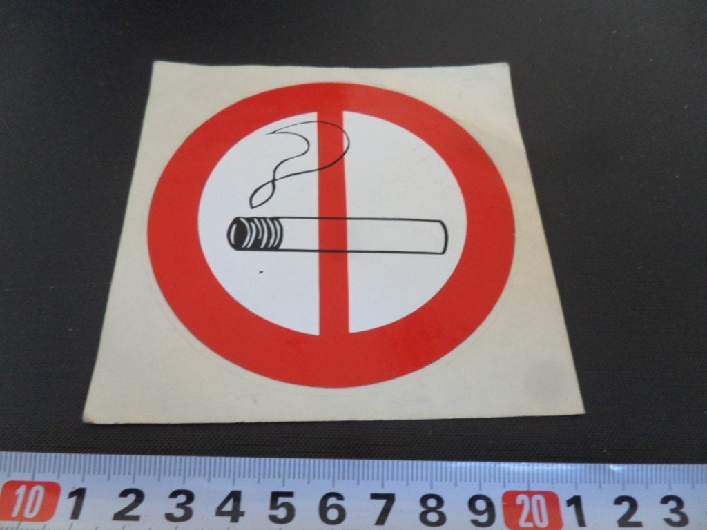 sticker Verboden te roken, Ophalen, Zo goed als nieuw